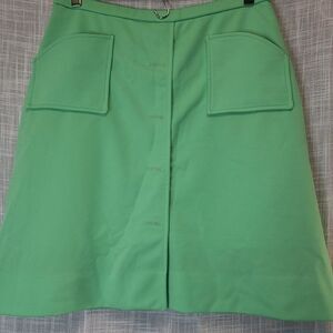 Fabulous MCM Vintage Haymaker Lime Green Union Made Skort womens size S USA Made